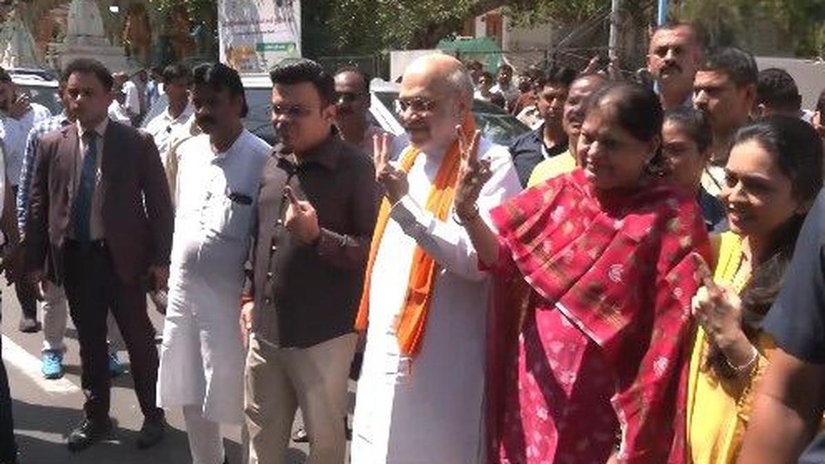 Amit Shah, CM Bhupendra Patel Cast Votes As Gujarat Civic Polling Begins